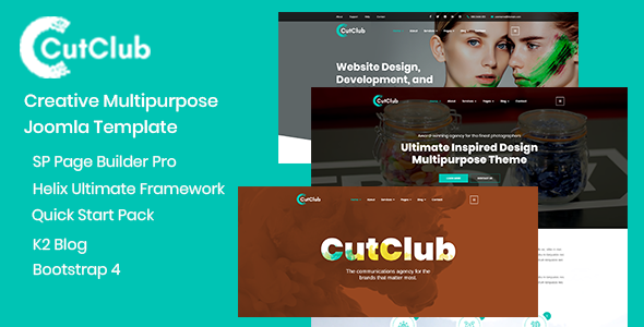 CutClub - Creative Multipurpose Joomla Template With Page Builder icon