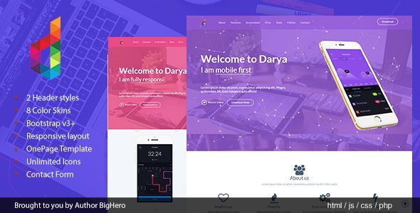 Darya - Responsive HTML5 App Landing Template icon