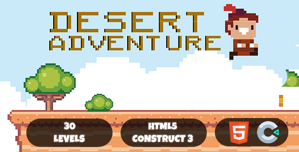 Desert Adventures 30 Levels Construct 3 HTML5 Game icon