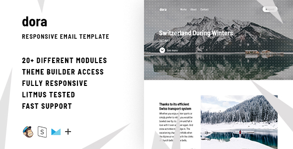 Dora – Responsive HTML Email + StampReady, MailChimp & CampaignMonitor compatible files icon
