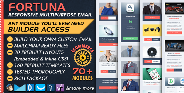 Ecommerce Email Builder - FORTUNA - Mailchimp Editor Ready icon