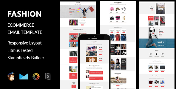 Fashion - Ecommerce Responsive Email Template + Stampready Builder icon