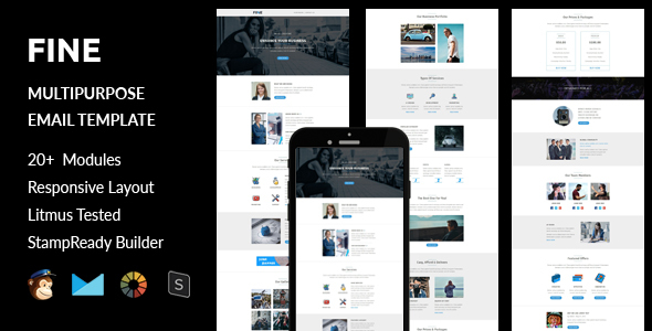 Fine - Multipurpose Responsive Email Template + Stampready Builder icon