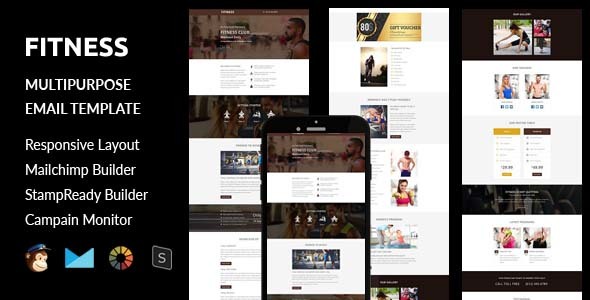 Fitness - Multipurpose Responsive Email Template + Stampready Online Builder Access icon