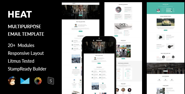 Heat - Multipurpose Responsive Email Template + Stampready Builder icon