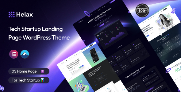 Helax - Tech Startup Landing Page WordPress Theme icon