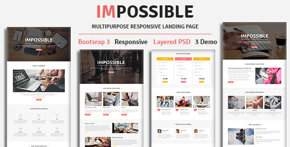 IMPOSSIBLE - Multipurpose Responsive HTML Landing Page icon