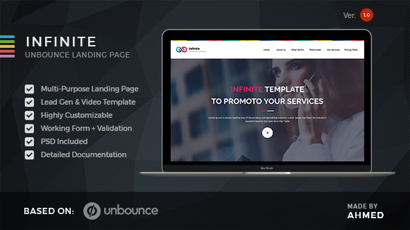 Infinite - Marketing Unbounce Template icon