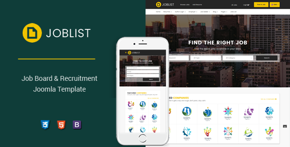 JobList - Responsive Job Board & Recruitment Joomla Template icon