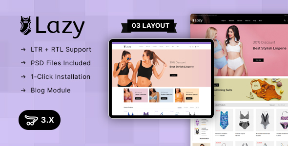 Lazy - Lingerie Store OpenCart 3.x Responsive Theme icon