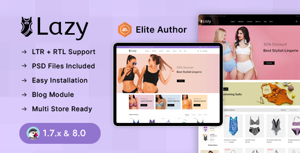 Lazy - Lingerie Store Prestashop 1.7 & 8.x Responsive Theme icon