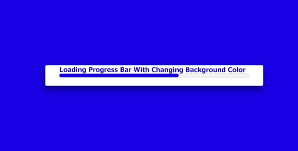 Loading Progress bar with changing Background Color icon