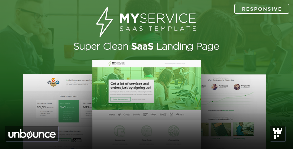 MYSERVICE - SaaS Product Unbounce Landing Page Template icon