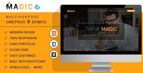 Magic - Multipurpose Onepage Drupal 8.9 Theme icon