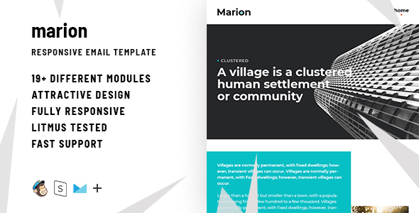 Marion – Responsive HTML Email + StampReady, MailChimp & CampaignMonitor Compatible Files icon
