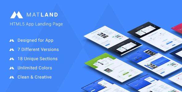 MatLand - HTML5 App Landing Page icon