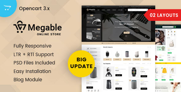 Megable Multipurpose - Responsive Opencart 3.0 Theme icon
