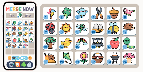 Merge Now - HTML5 Game, Construct 3 icon
