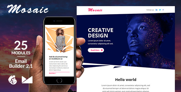 Mosaic Responsive Email Template + Online Emailbuilder 2.1 icon