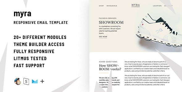 Myra – Responsive HTML Email + StampReady, MailChimp & CampaignMonitor compatible files icon