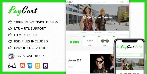 Paycart Glasses Store - Prestashop Theme icon
