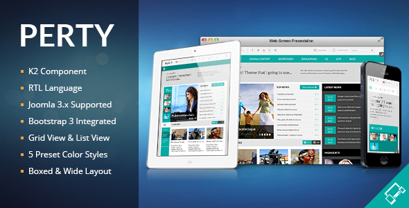 Perty - Responsive News/Magazine Joomla Template icon