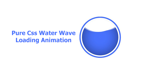 Pure Css Water Wave Loading Animation icon