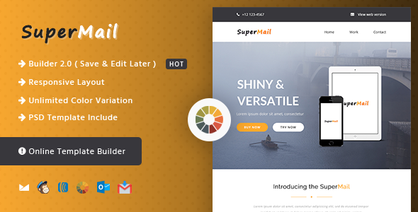 Responsive Email + Online Template Builder - SuperMail Agency icon