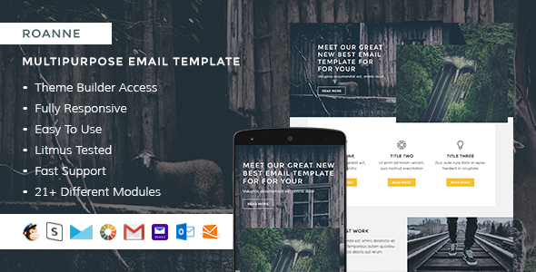 Roanne – Responsive HTML Email + StampReady, MailChimp & CampaignMonitor compatible files icon