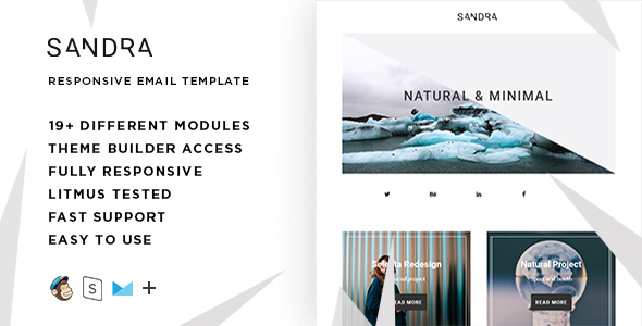 Sandra – Responsive HTML Email + StampReady, MailChimp & CampaignMonitor compatible files icon