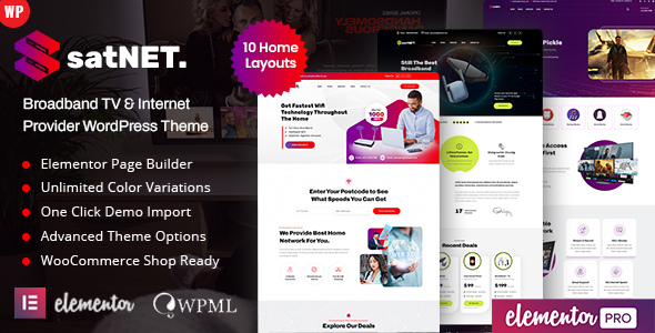 Satnet - Broadband TV & Internet Provider WordPress Theme icon