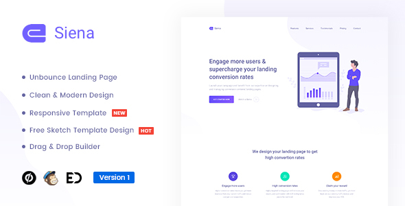 Siena - Marketing Unbounce Landing Page Template icon