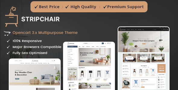 Stripchair Furniture Home Decor Responsive Opencart 3.x Theme icon