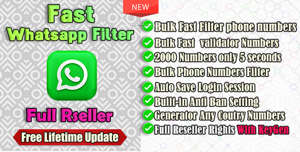 Super Fast Whatsapp Numbers Filter Pro-Full Reseller icon