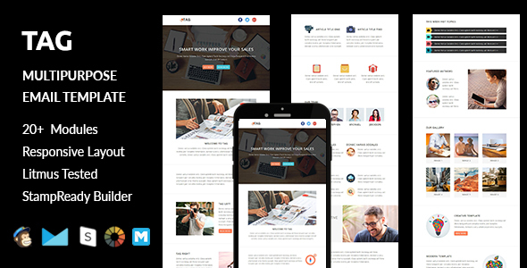 TAG - Multipurpose Responsive Email Template with Stampready Builder Access icon