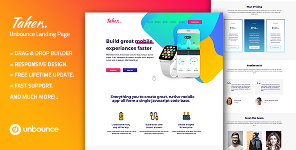 Taher – Responsive Unbounce Landing Page Template icon