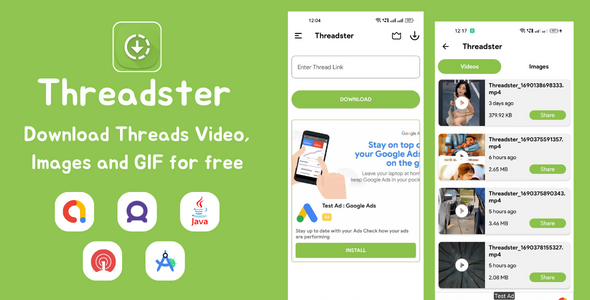 Threadster - Threads Video, Image and GIF Downloader with AdMob icon