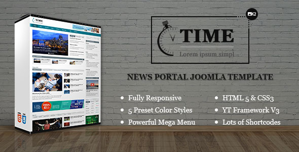 Time - Responsive News Portal Joomla Template icon