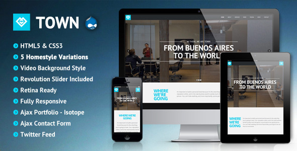 Town - Responsive Multi-Purpose One Page Drupal 7 Theme icon