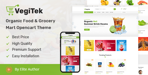 Vegitek - Organic Food & Grocery Mart Opencart Theme icon
