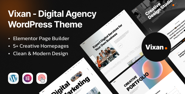 Vixan - Digital Agency Portfolio Elementor WordPress Theme icon
