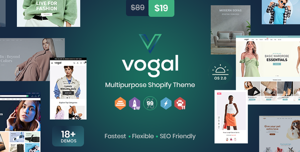 Vogal Multipurpose Shopify Theme icon
