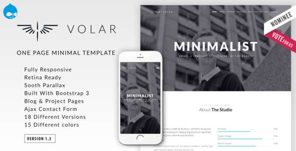 Volar | One Page Minimal Parallax Drupal Theme icon