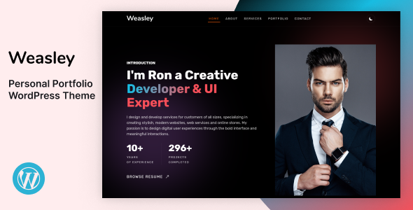 Weasley – Personal Portfolio WordPress Theme icon