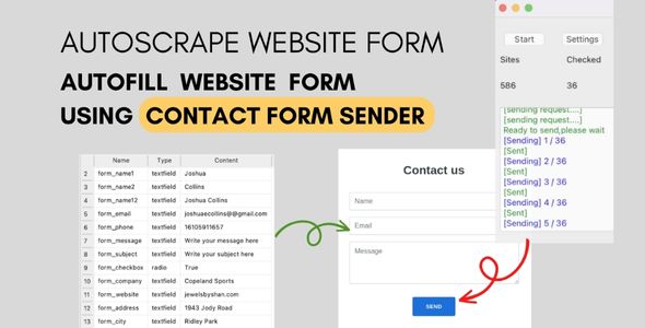 Website Contact Form Sender Autoscrape & Autofill Form icon