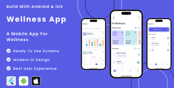 Wellness App - Flutter Mobile App Template icon