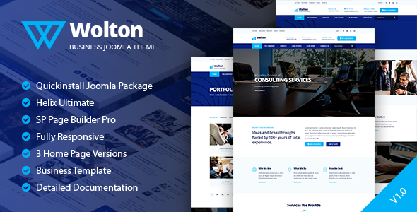 Wolton - Business & Corporate Joomla 3 and 4 Template icon