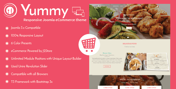 Yummy - Responsive Joomla Restaurant Template icon