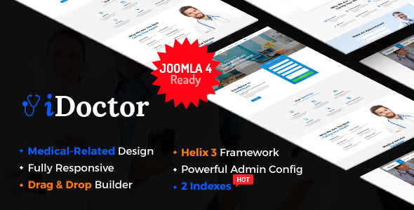 iDoctor - Responsive & Multipurpose Medical Joomla Template With Page Builder icon
