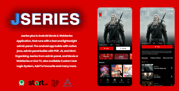 jserie + | Movies - TV Series, Anime With Laravel Admin Panel icon
